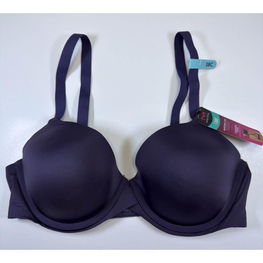 Maidenform Bra Womens 38C Purple Underwired Demi One Fab Fit DM7543 NEW